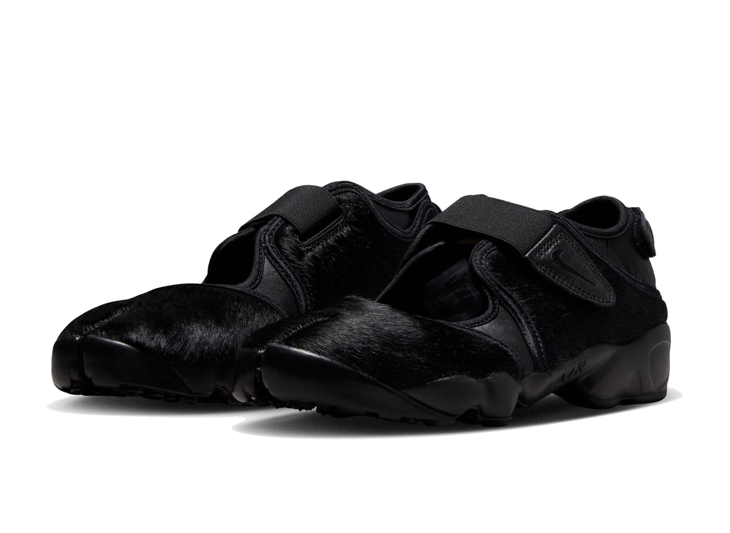 Women's Nike Air Rift in Black / Cool Grey, women's shoe in a black and cool grey colorway, view 6
