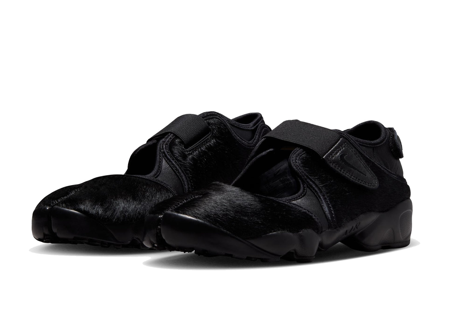 Women's Nike Air Rift in Black / Cool Grey, women's shoe in a black and cool grey colorway, view 6