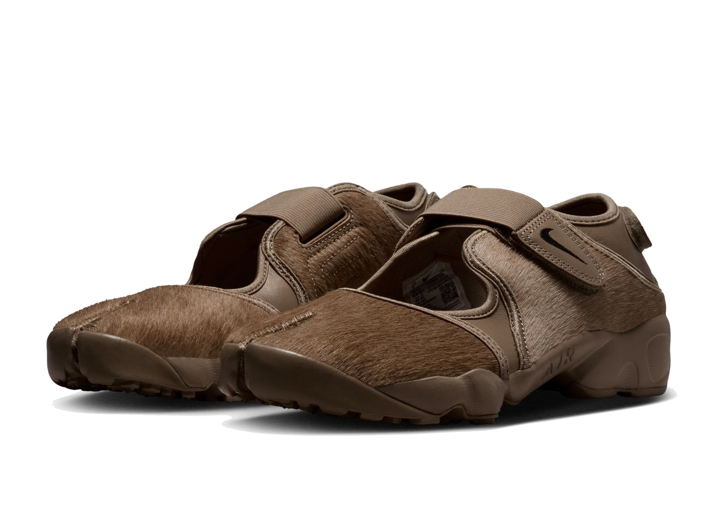 Women's Nike Air Rift in Dark Driftwood / Black, women's shoe in a dark driftwood colorway, view 6