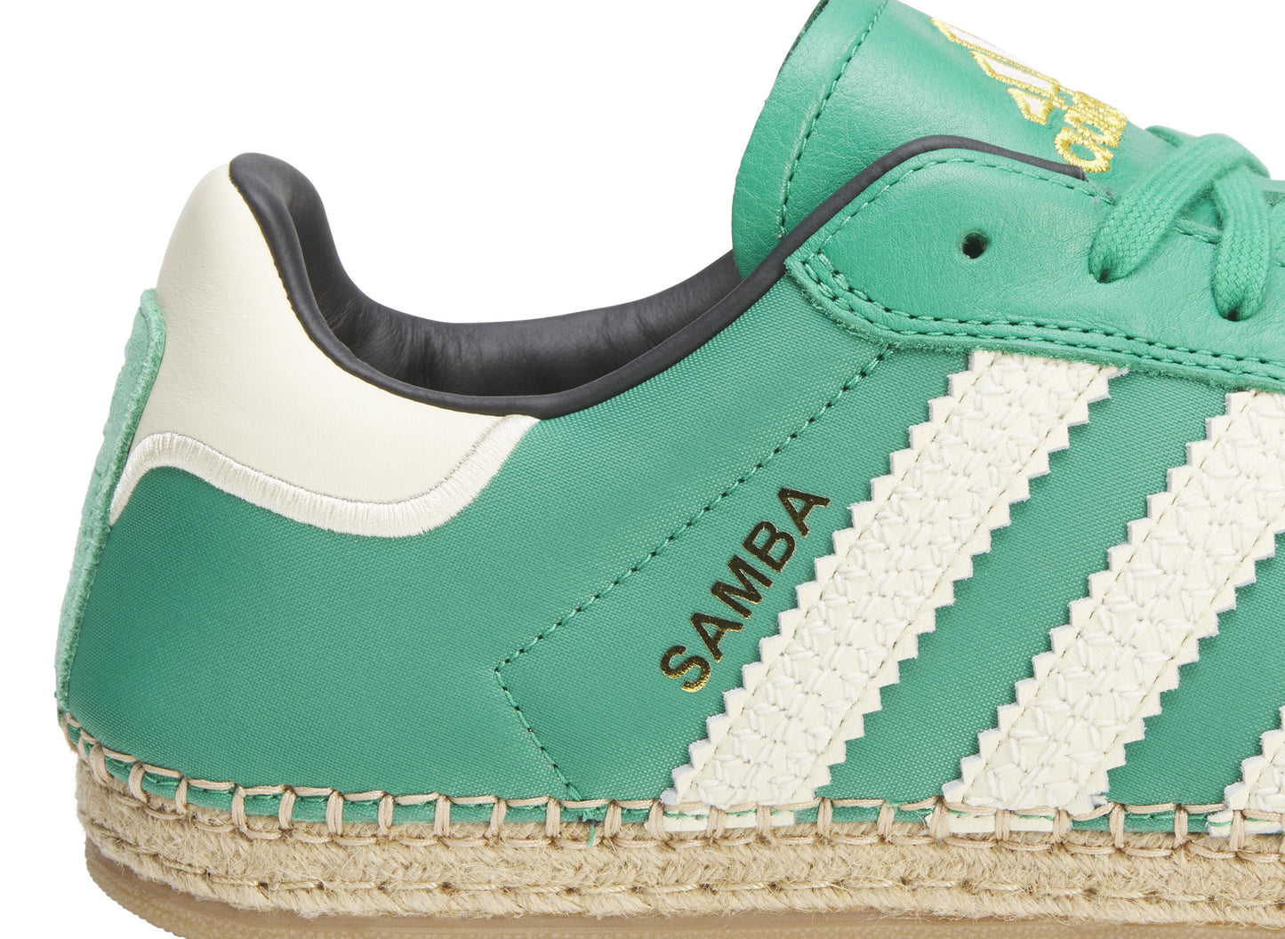 adidas x CLOT Samba Espadrille in Court Green and Warm Vanilla, men's sneaker, view 7