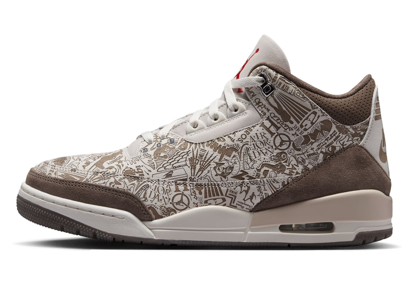 Air Jordan 3 Retro 'Laser' in Phantom / University Red