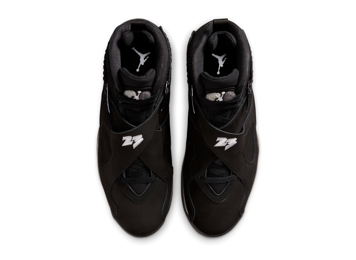 Air Jordan 8 Retro "Chrome" in Black / White / Light Graphite