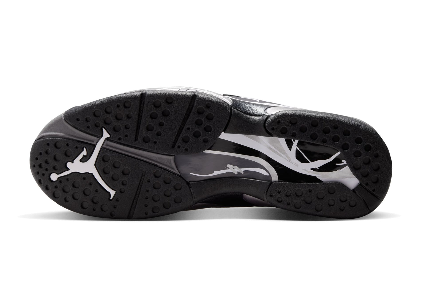 Air Jordan 8 Retro "Chrome" in Black / White / Light Graphite