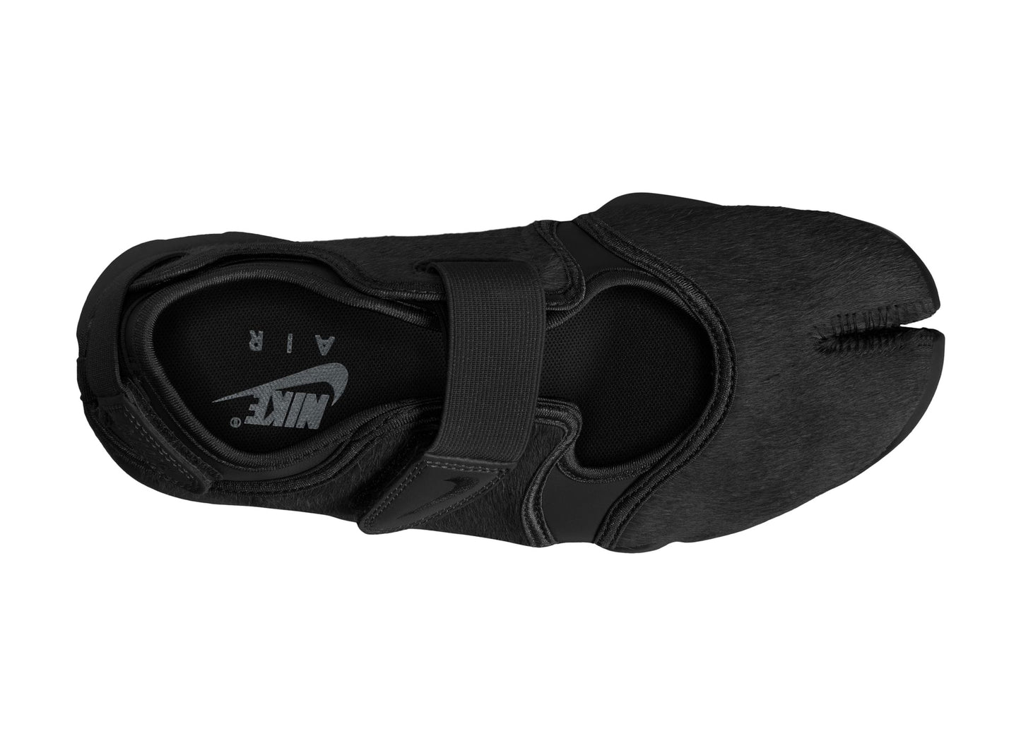 Women's Nike Air Rift in Black / Cool Grey, women's shoe in a black and cool grey colorway, view 8