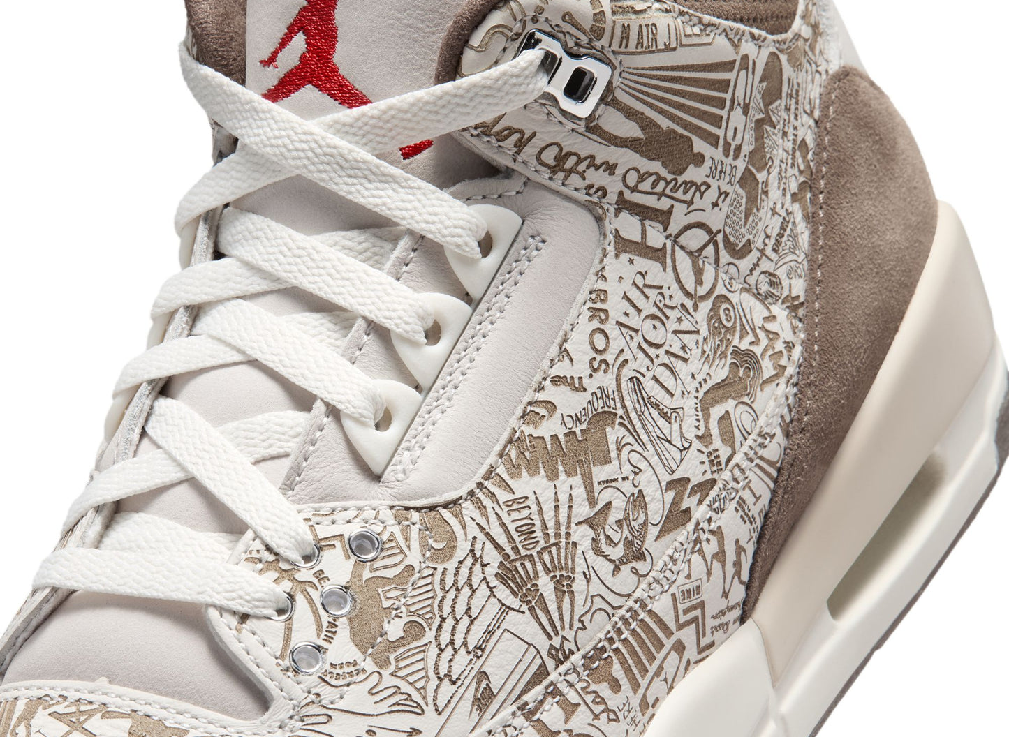 Air Jordan 3 Retro 'Laser' in Phantom / University Red