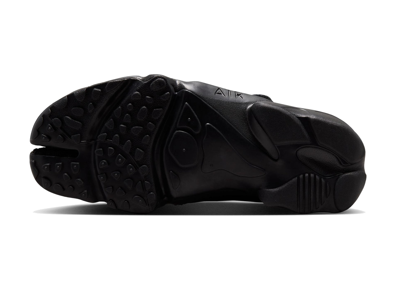 Women's Nike Air Rift in Black / Cool Grey, women's shoe in a black and cool grey colorway, view 9