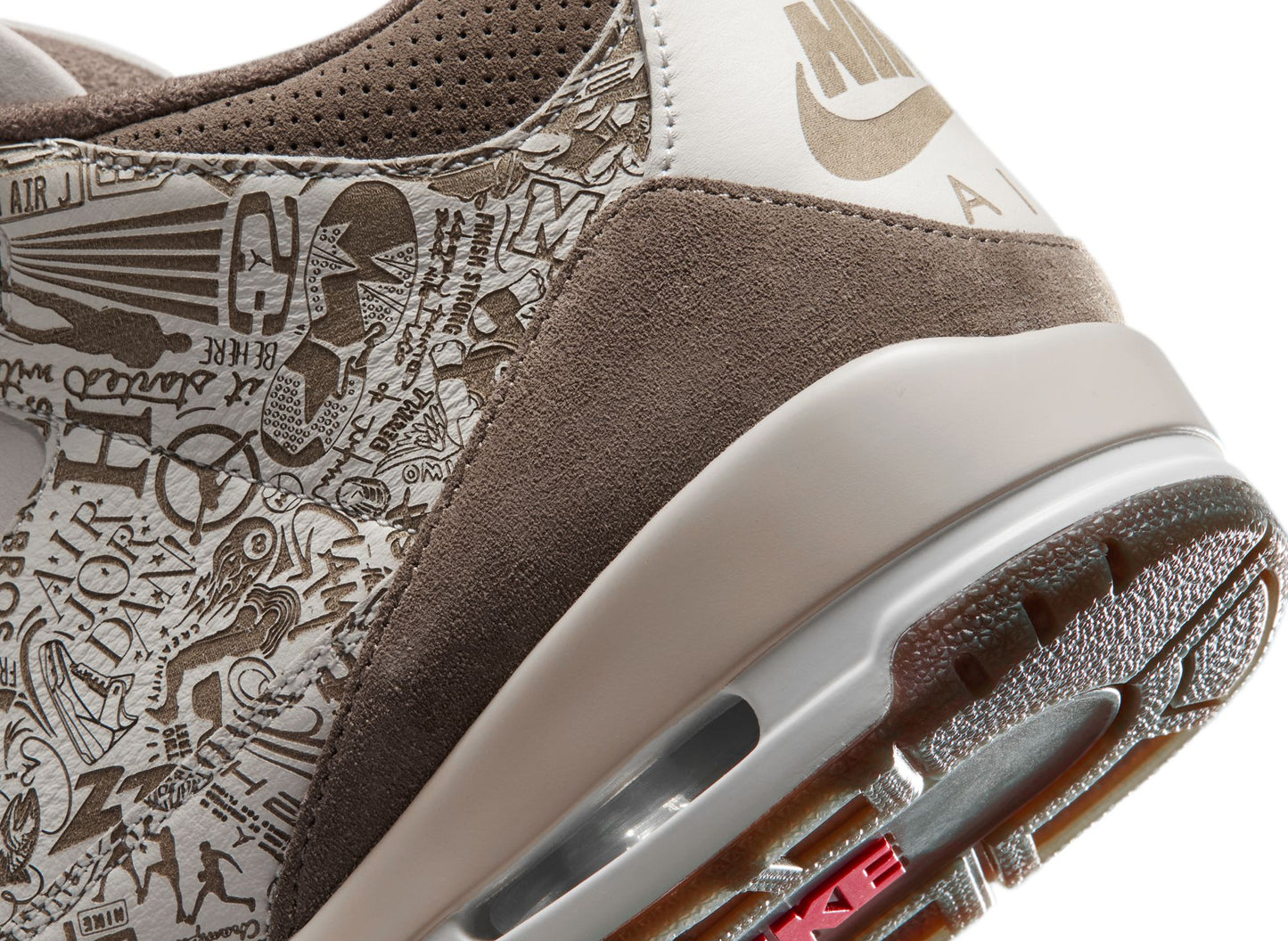 Air Jordan 3 Retro 'Laser' in Phantom / University Red