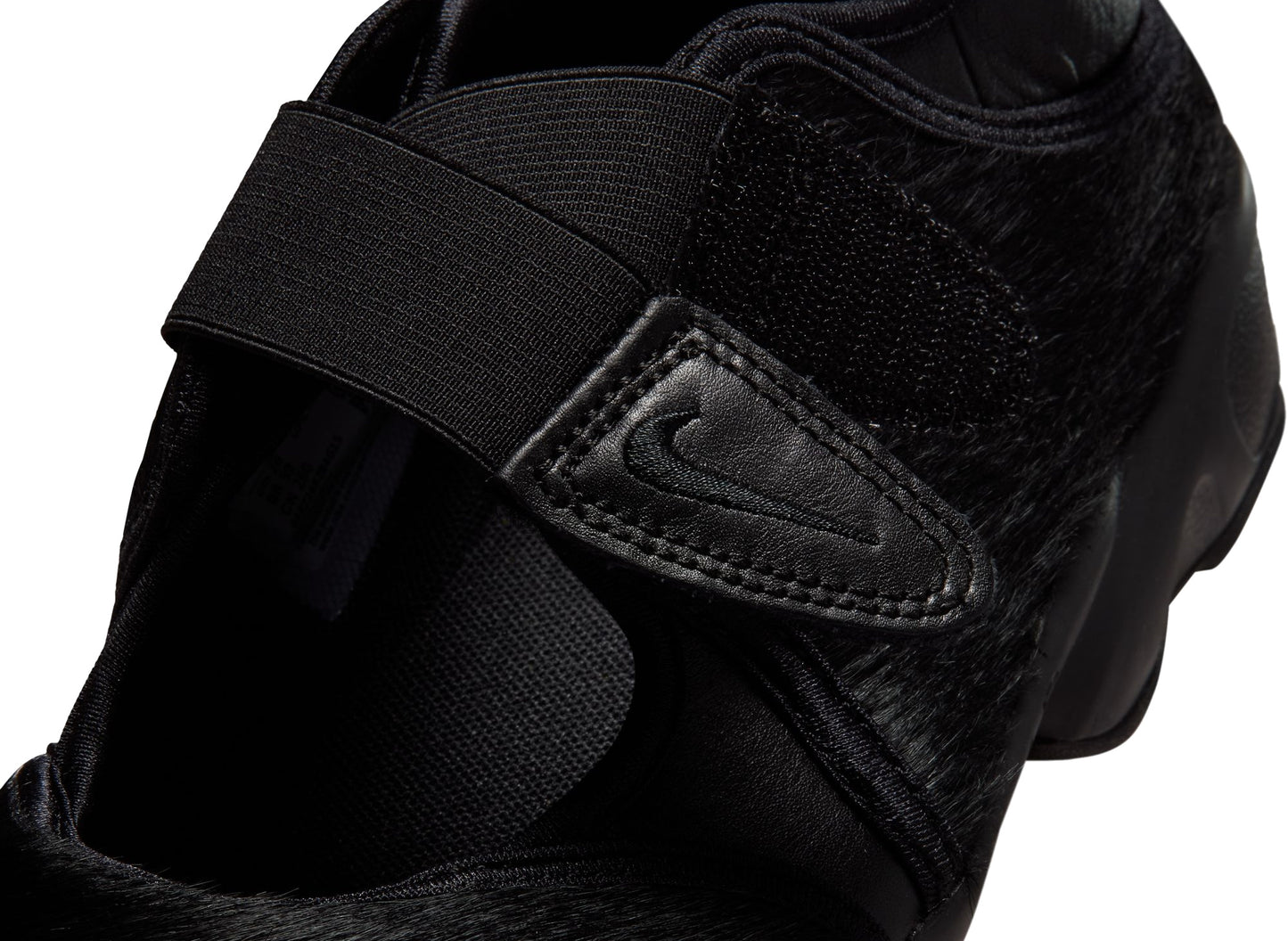 Women's Nike Air Rift in Black / Cool Grey, women's shoe in a black and cool grey colorway, view 10