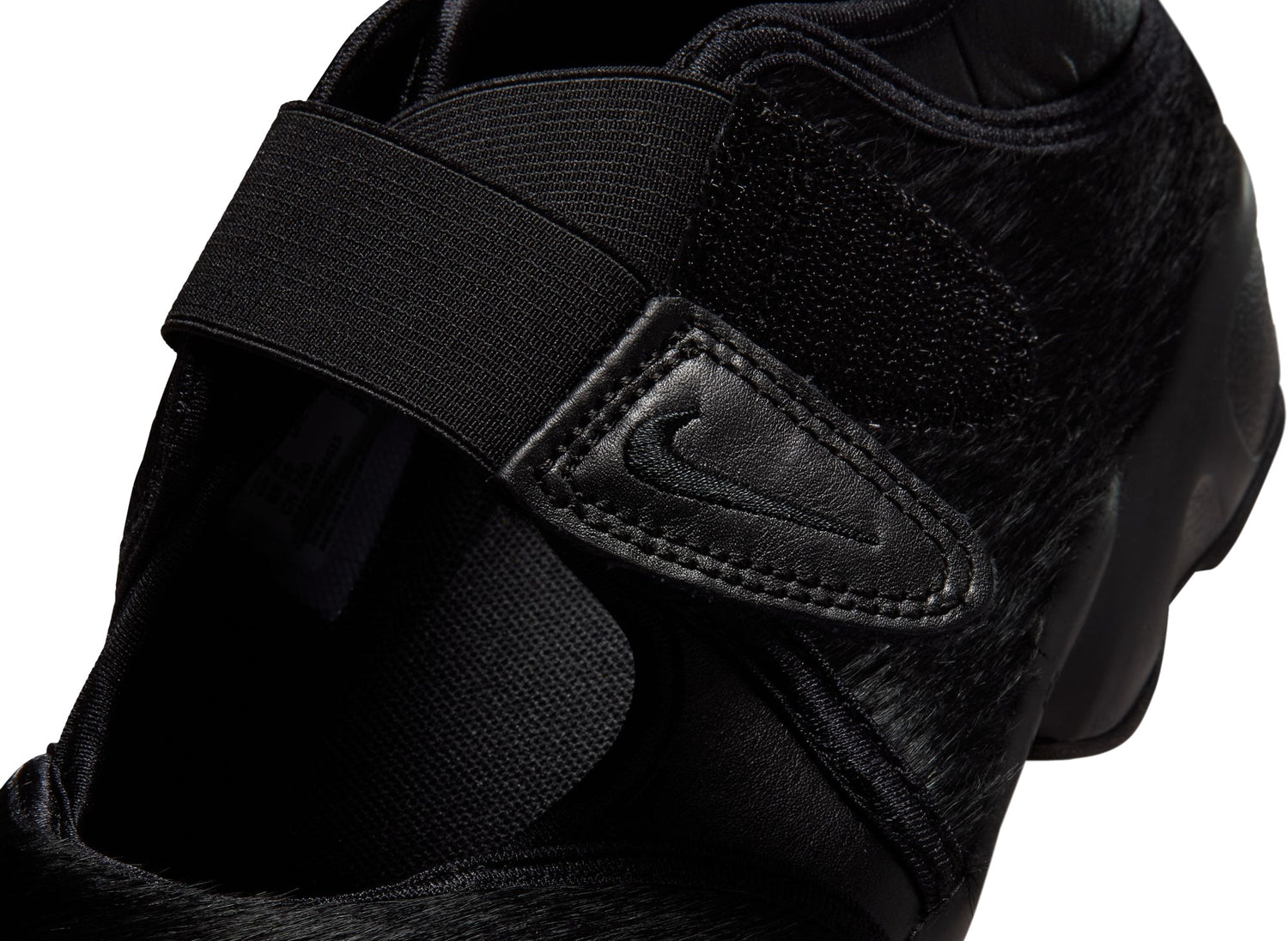 Women's Nike Air Rift in Black / Cool Grey, women's shoe in a black and cool grey colorway, view 10