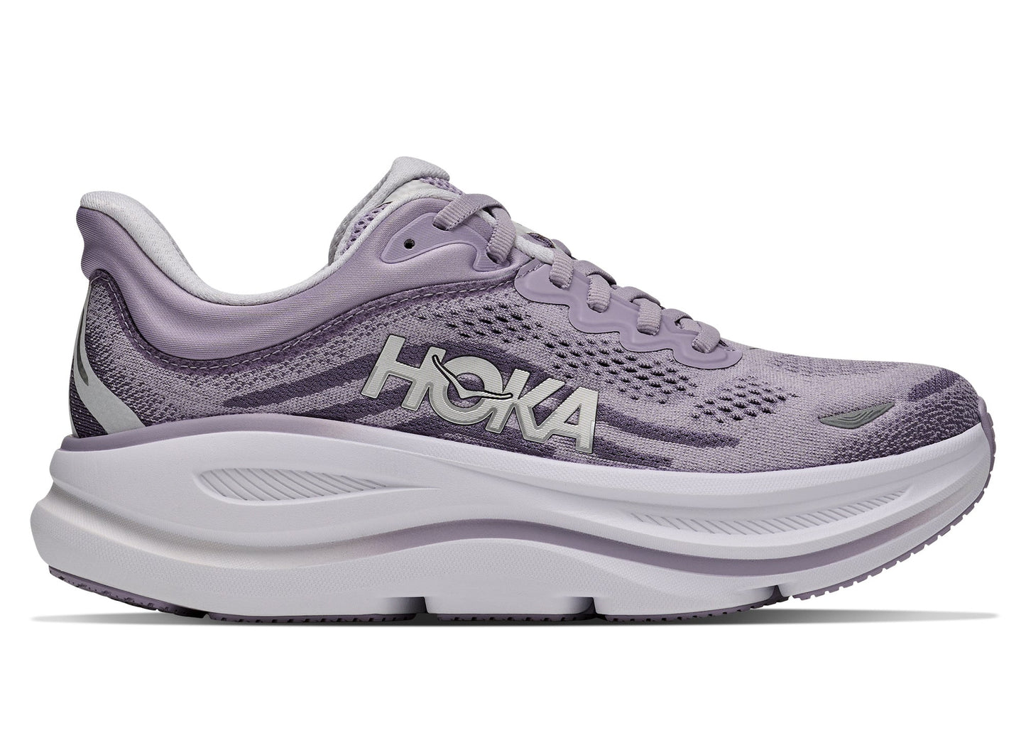Women's Hoka Bondi 9 in Mellow Lilac / Purple Fog - view 1 on white