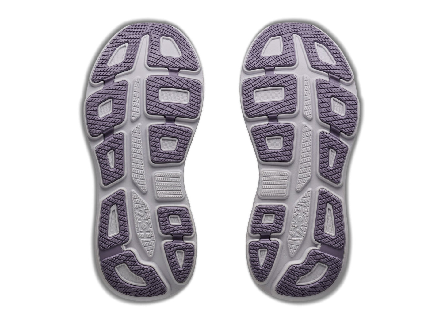 Women's Hoka Bondi 9 in Mellow Lilac / Purple Fog - view 7 on white