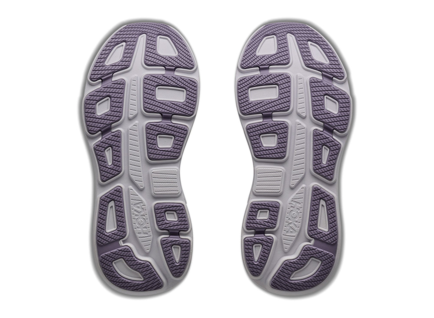 Women's Hoka Bondi 9 in Mellow Lilac / Purple Fog - view 7 on white