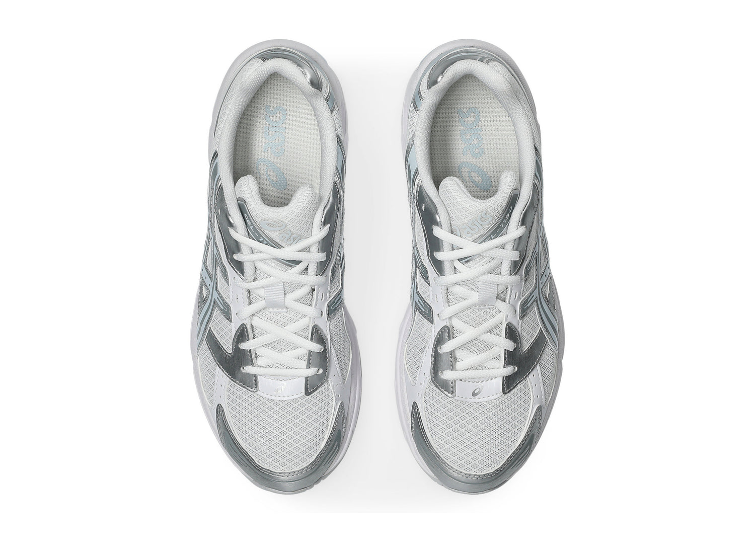 Asics GEL-1130 in White / Storm Cloud top view