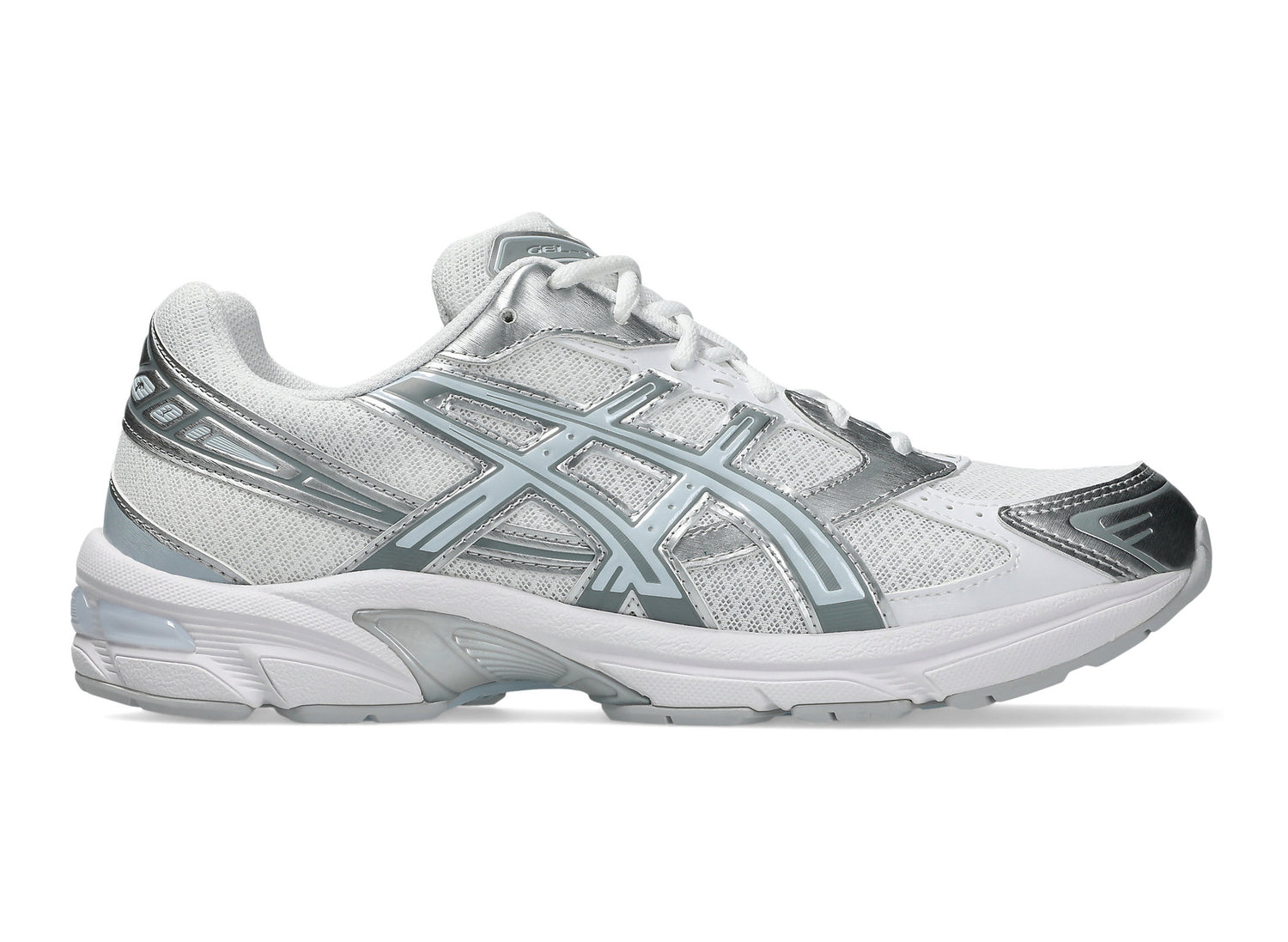 Asics GEL-1130 in White / Storm Cloud opposite lateral view