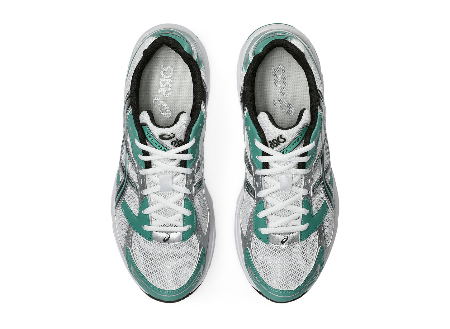 Asics GEL-1130 in White / Catalina Green top view