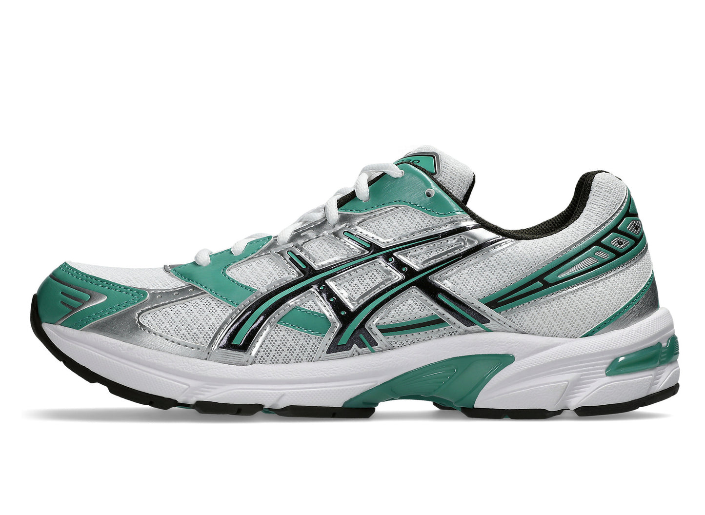 Asics GEL-1130 in White / Catalina Green lateral view