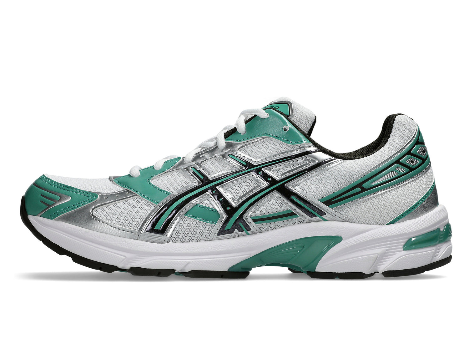 Asics GEL-1130 in White / Catalina Green lateral view