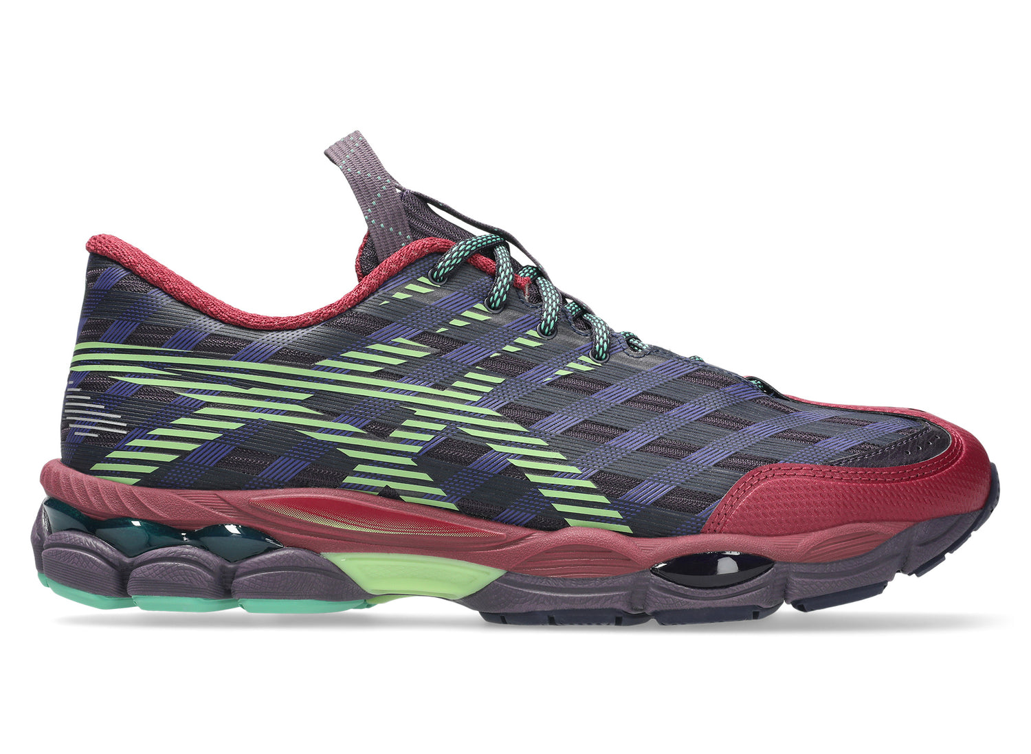 Asics US8-S GEL-SJ33 1203B116.500 Deep Plum / Fresh Grass right side