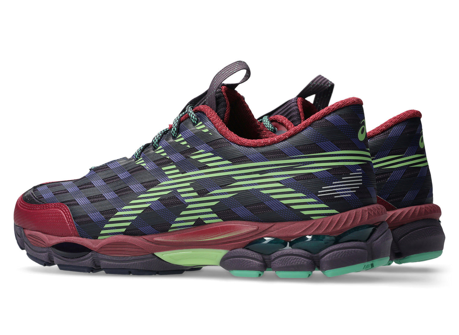 Asics US8-S GEL-SJ33 1203B116.500 Deep Plum / Fresh Grass front left
