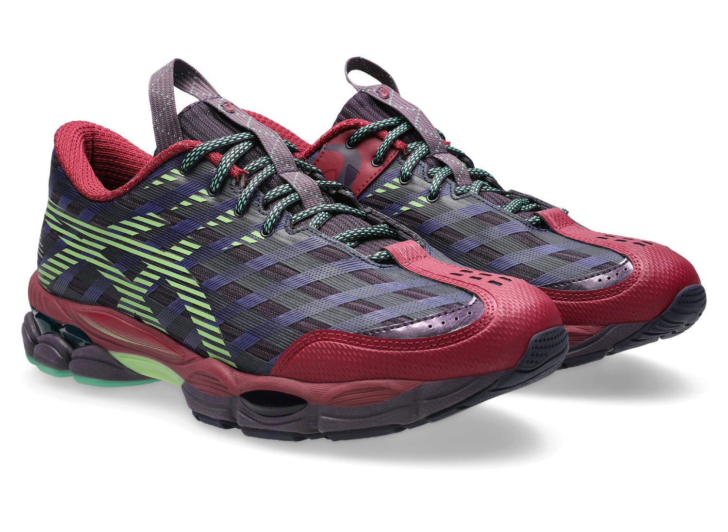 Asics US8-S GEL-SJ33 1203B116.500 Deep Plum / Fresh Grass front right