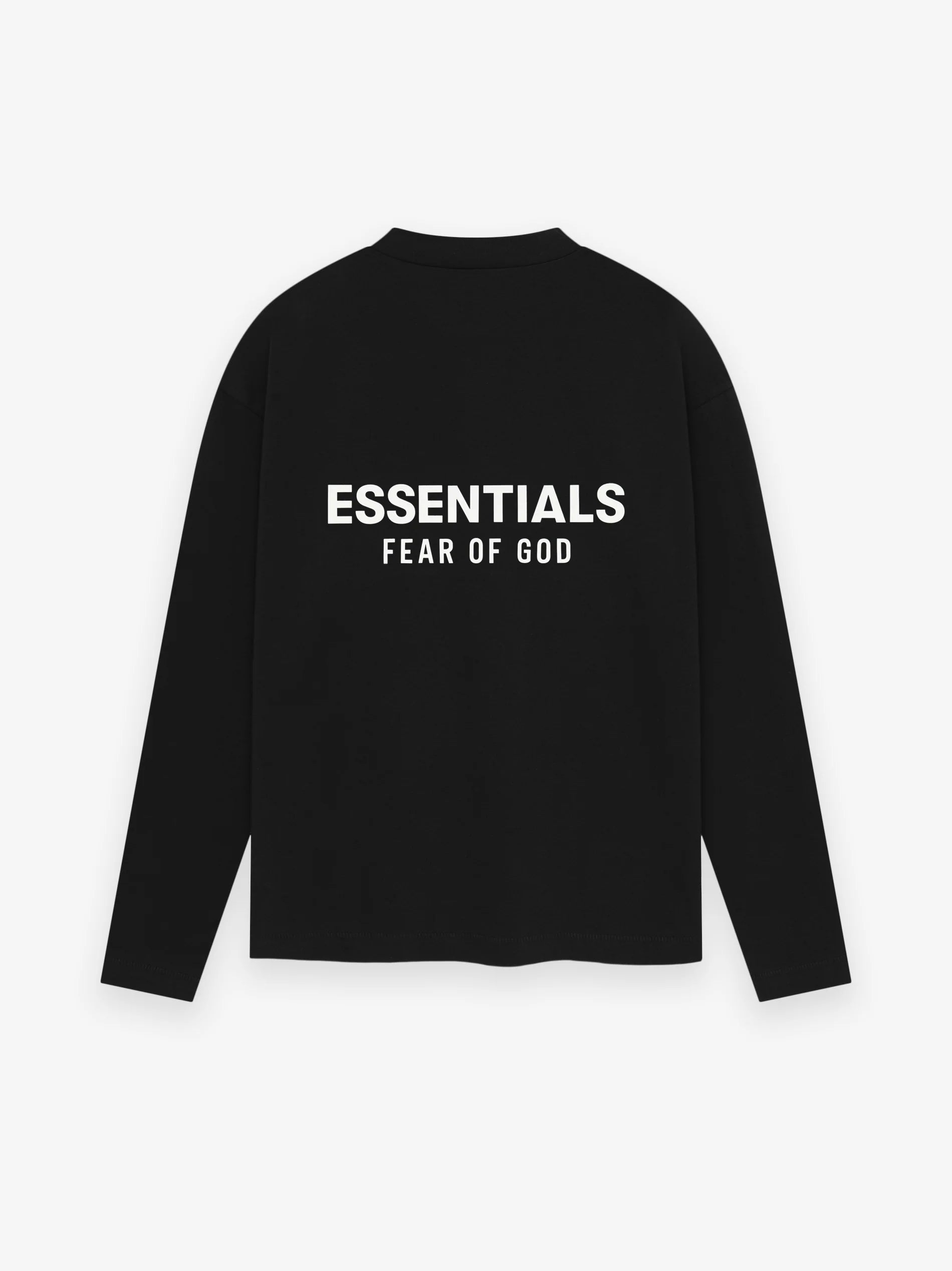 Fear of God Essentials Classic Long Sleeve Tee in Jet Black