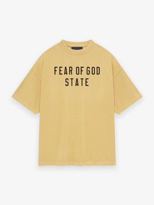 Fear of God Essentials Heavy Crewneck Tee in Amber