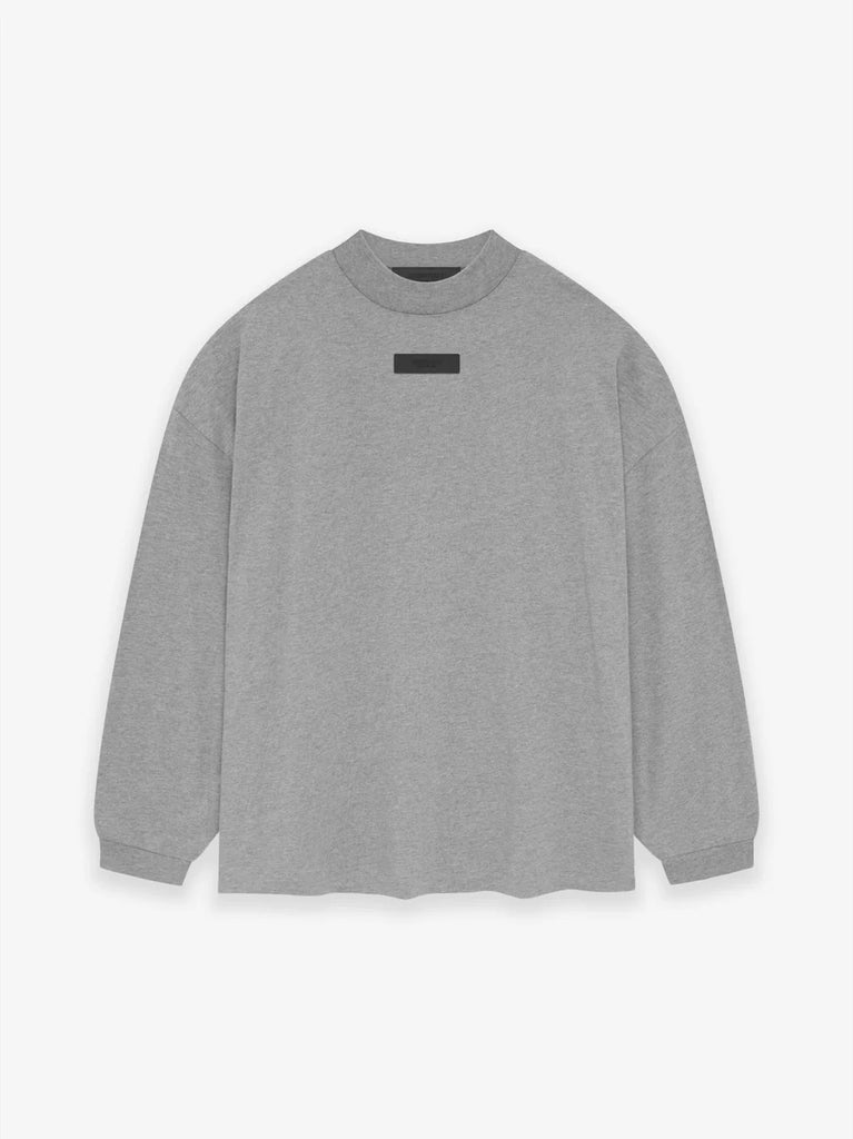 Fear of God Essentials L/S Tee in Dark Heather Oatmeal