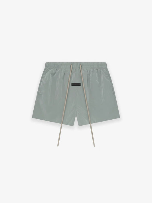 Fear of God Essentials Crinkle Nylon Running Shorts in Seal