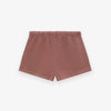 Fear of God Essentials Heavy Jersey Soccer Shorts in Crimson