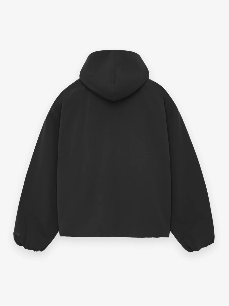 Fear of God Essentials Military Nylon Hooded Anorak in Black XL