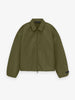 Fear of God Essentials Textured Nylon Trucker Jacket in Military