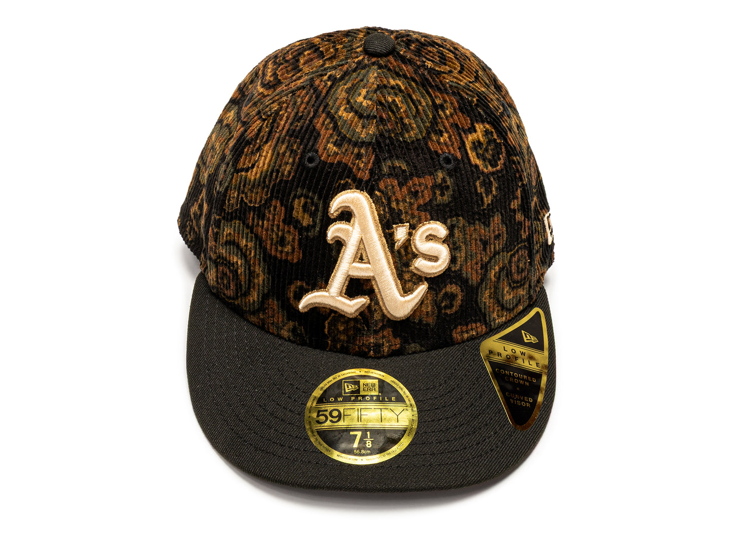 Gorra ajustada New Era Floral Cord 5950LP Oakland Athletics
