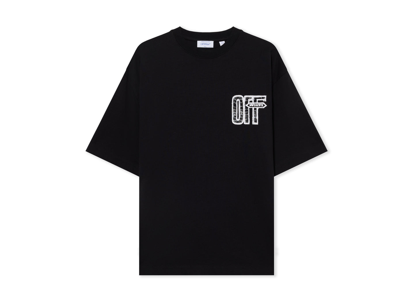 OFF-WHITE Motion Arrow Skate Short Sleeve T-Shirt in Black — view 1