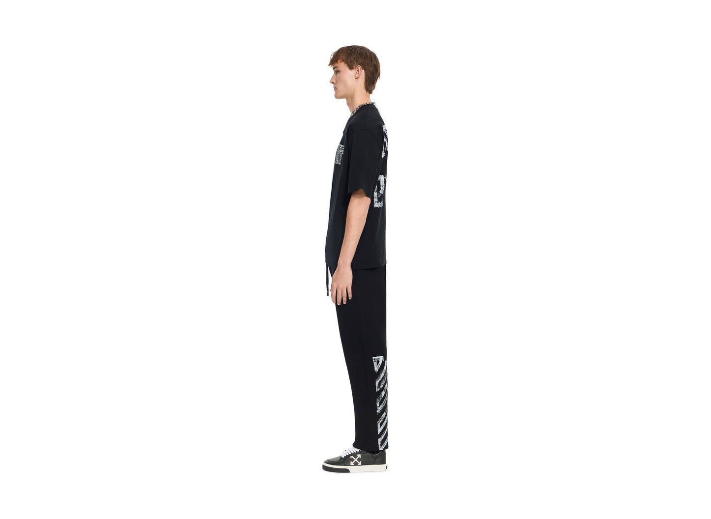 OFF-WHITE Motion Arrow Skate Short Sleeve T-Shirt in Black — view 3