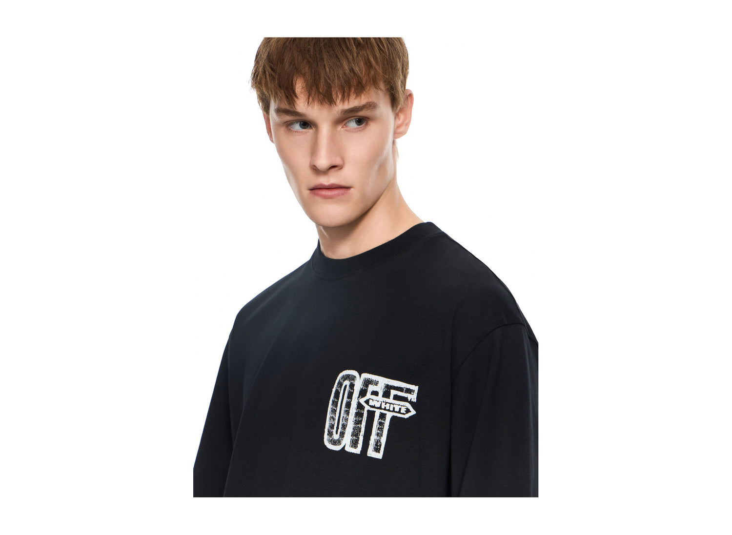 OFF-WHITE Motion Arrow Skate Short Sleeve T-Shirt in Black — view 5