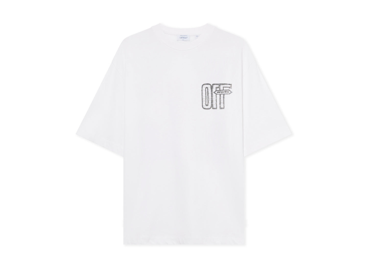 OFF-WHITE Motion Arrow Skate Short Sleeve T-Shirt in White — view 1
