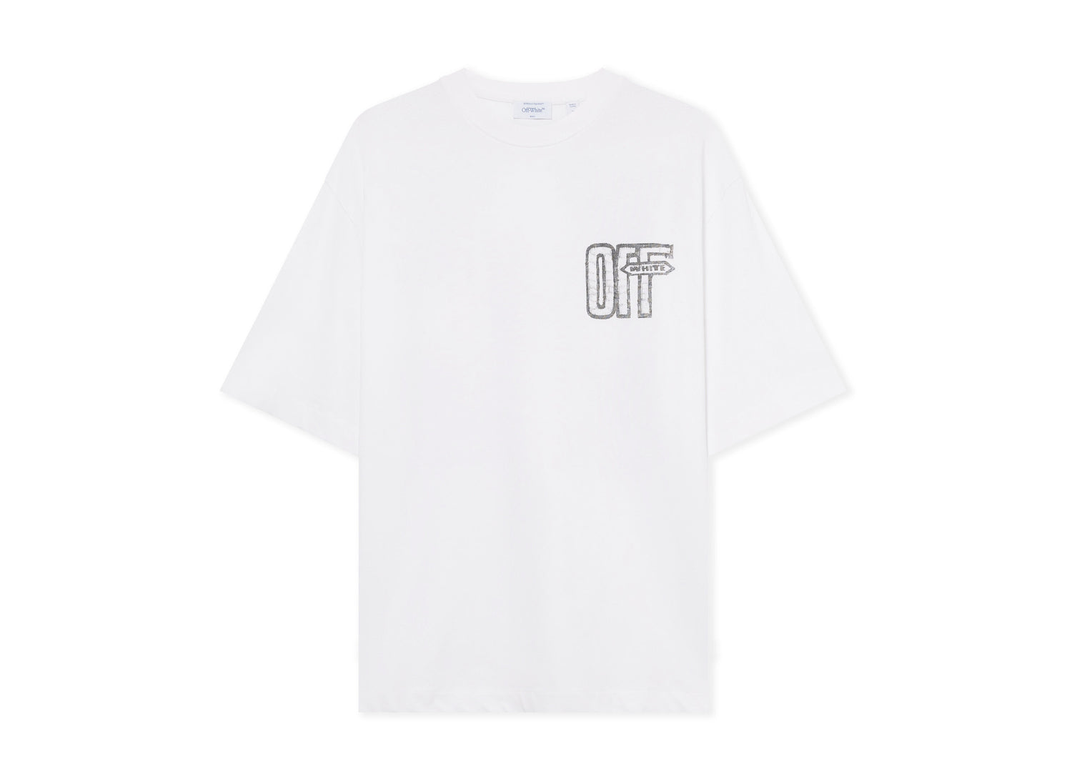 OFF-WHITE Motion Arrow Skate Short Sleeve T-Shirt in White — view 1