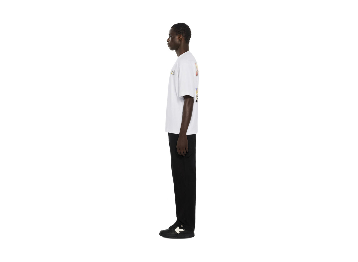 OFF-WHITE Industrial Arrow Skate Short Sleeve T-Shirt in White — view 2