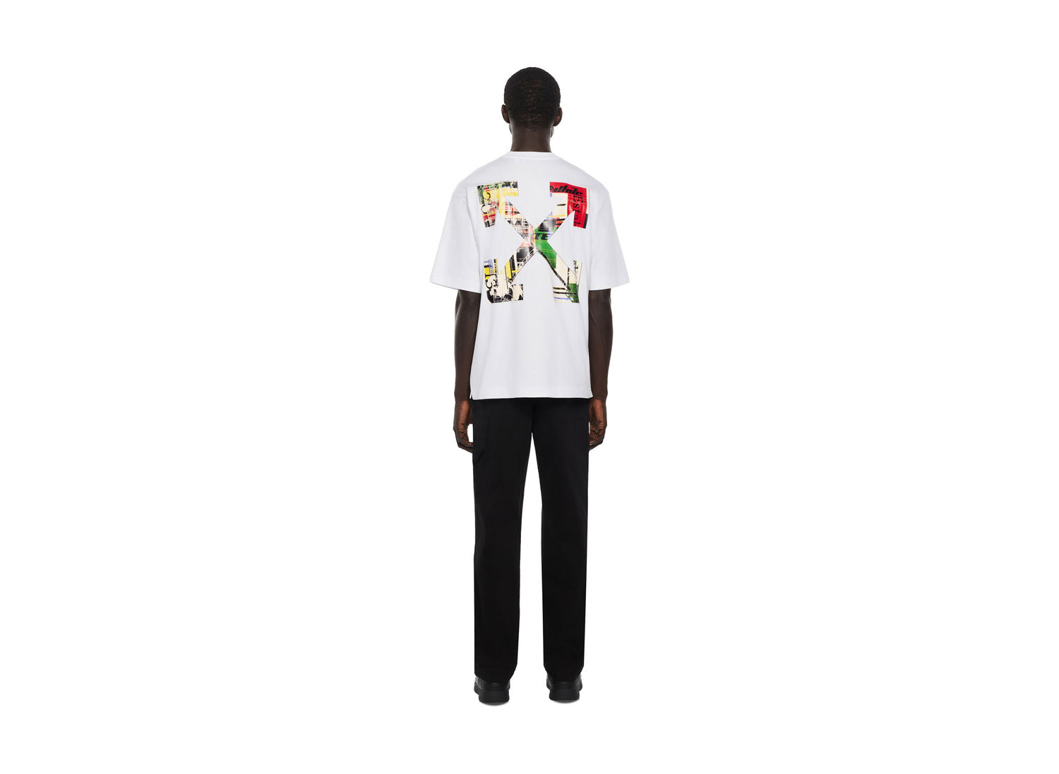 OFF-WHITE Industrial Arrow Skate Short Sleeve T-Shirt in White — view 3