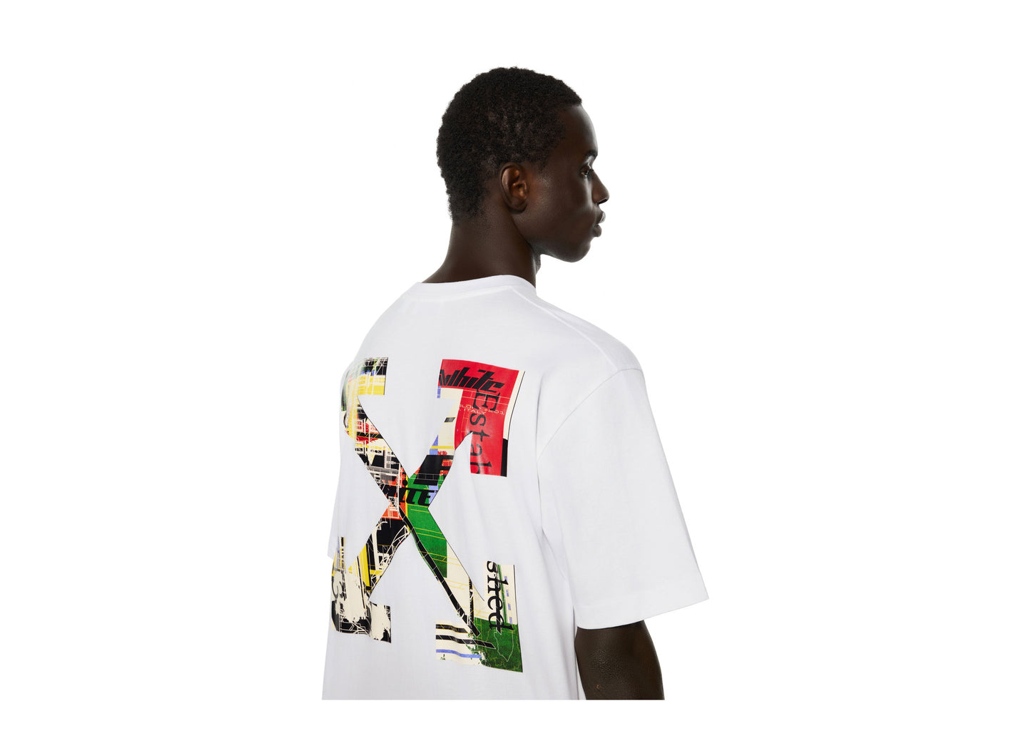 OFF-WHITE Industrial Arrow Skate Short Sleeve T-Shirt in White — view 4