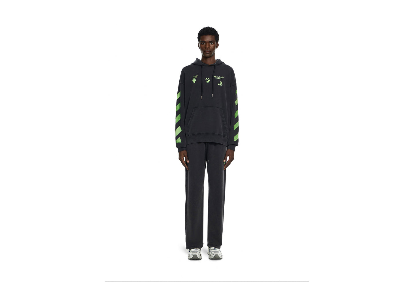 OFF-WHITE Bacco Arrow Skate Hoodie in Garment Dyed + Fad — view 2