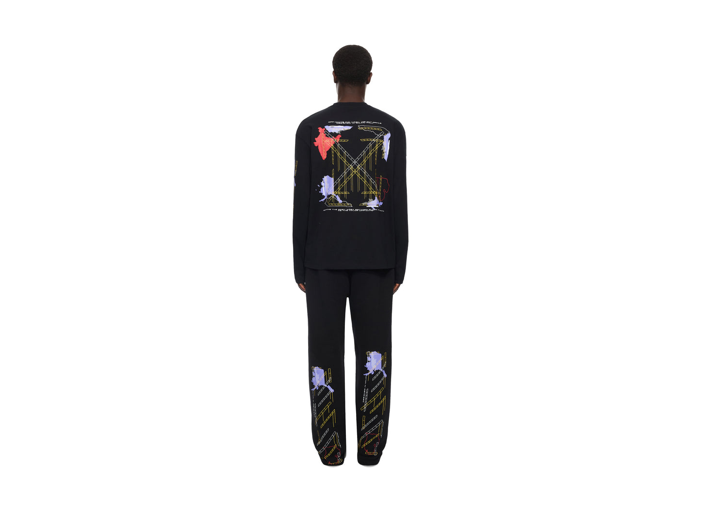 OFF-WHITE Archigeography Arrow Sweatpant in Black — view 4