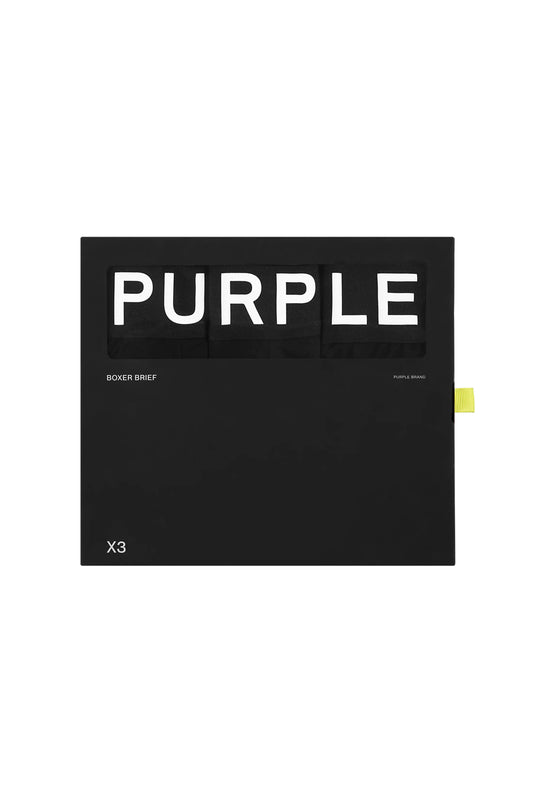 Purple Brand 3 Pack Boxer Briefs in Black