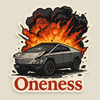 Oneness Cyber Fire Sticker