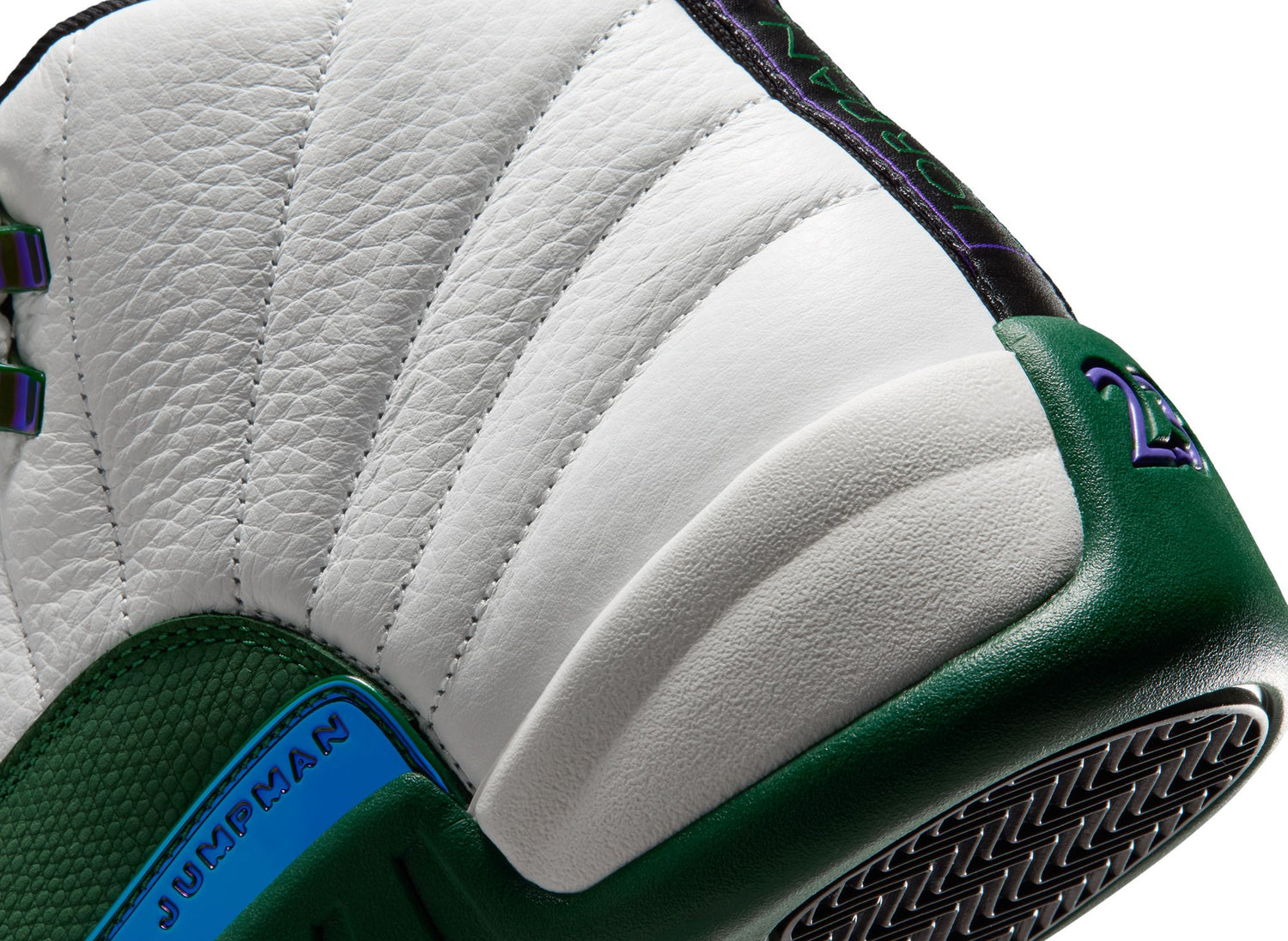 Air Jordan 12 Retro Bucks CT8013-103 heel detail