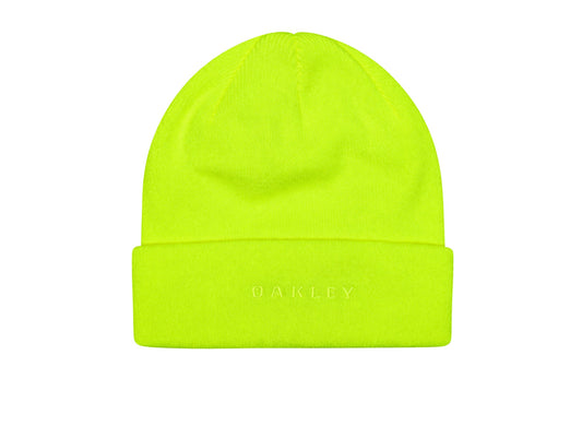 Oakley Neon Beanie in Neon Yellow on white background