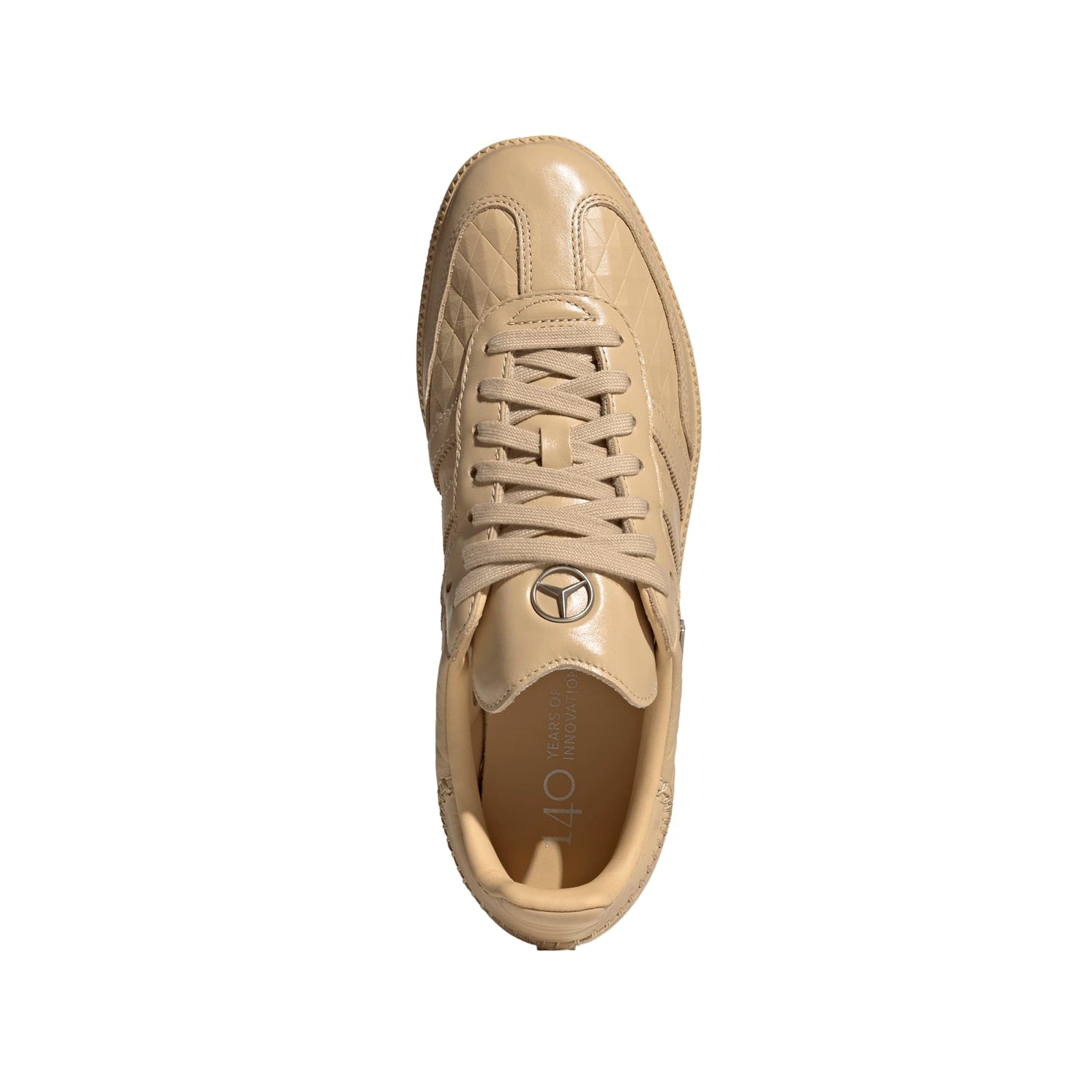 Adidas x Mercedes-Benz Samba OG in Magnesium Beige / Silver Metallic - product view 3