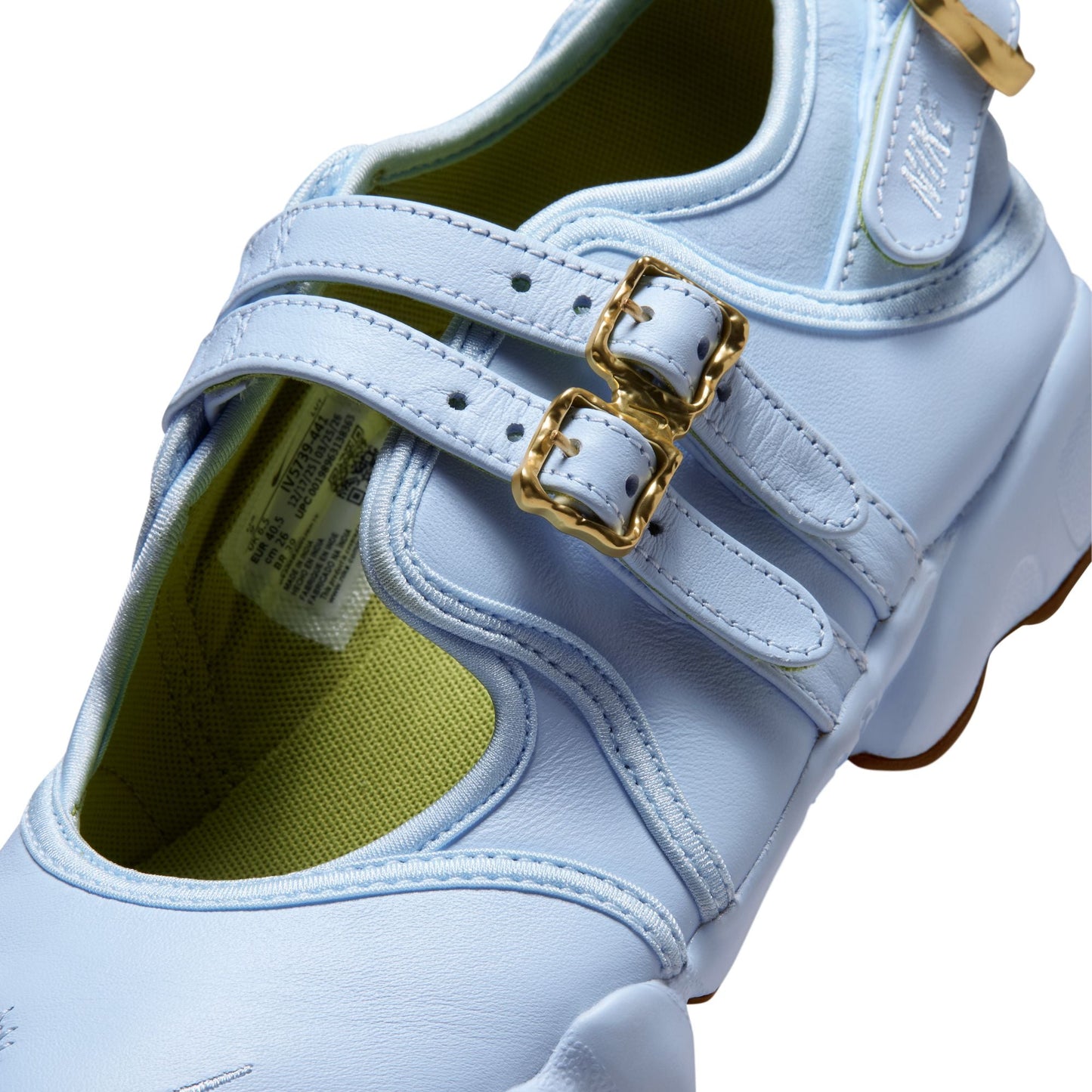Women's Nike Air Rift IV5739-441 Celestine Blue strap detail