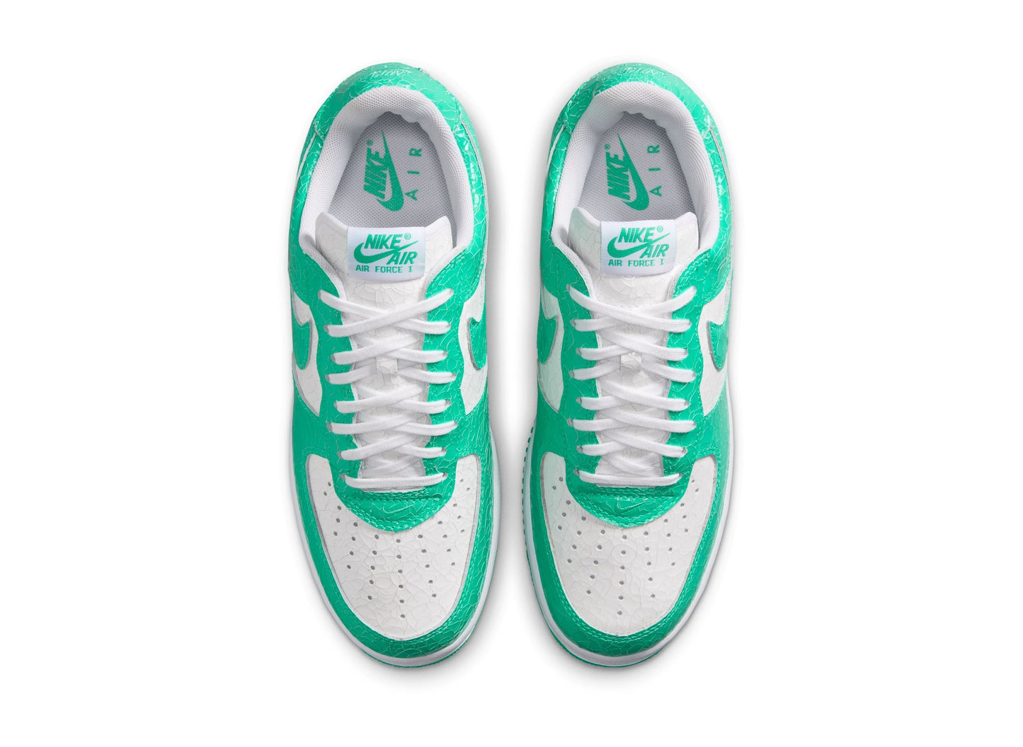 Nike Air Force 1 JA0248-001 green and white top view