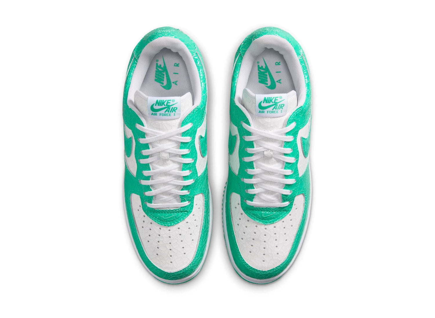 Nike Air Force 1 JA0248-001 green and white top view